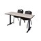 Cain Rectangle Tables > Training Tables > Cain Training Table & Chair Sets, 72 W, 24 L, 29 H, Maple MTRCT7224PL47BK - alternate 1